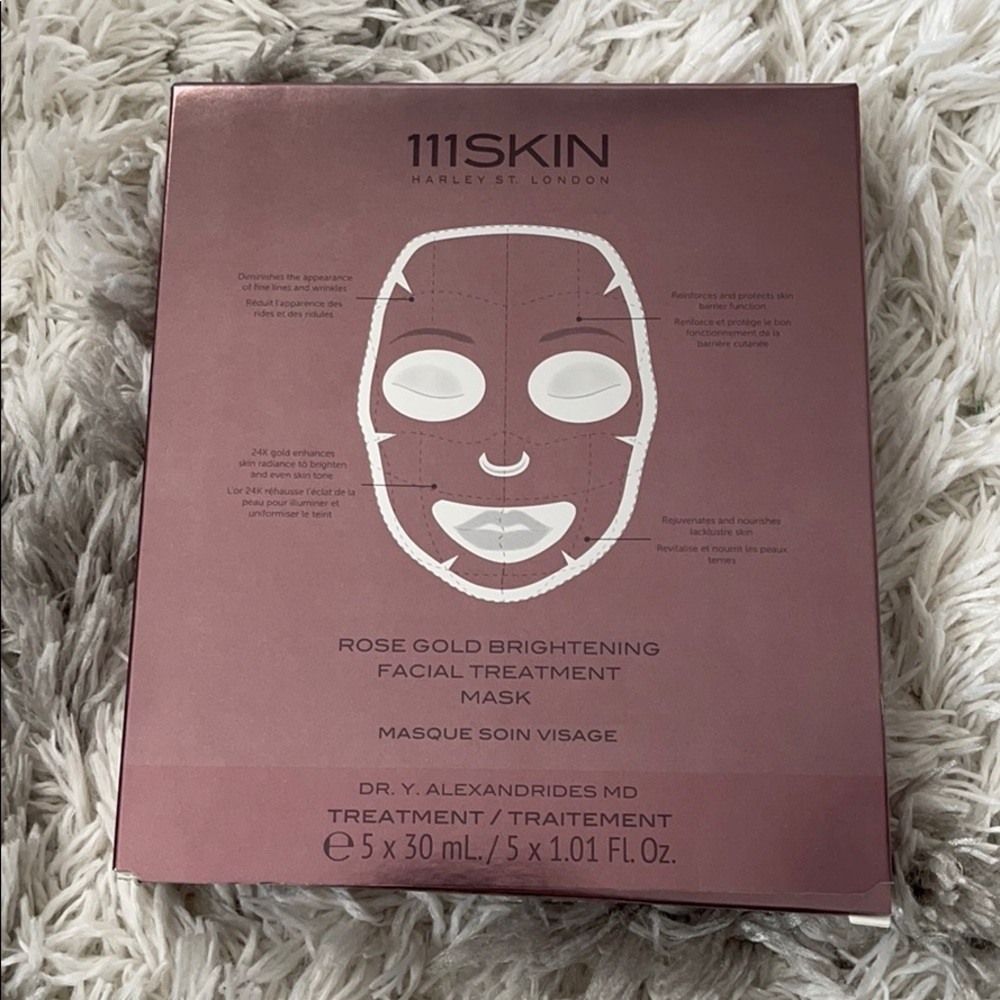 111skin rosegold brightening facial treatment mask